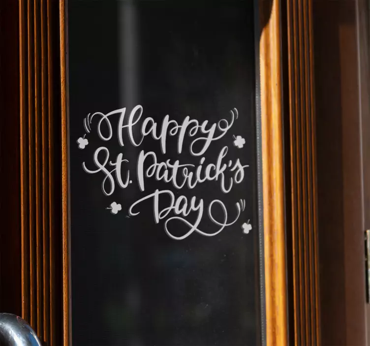 Happy St. Patrick's Day Shop Window Sticker - TenStickers