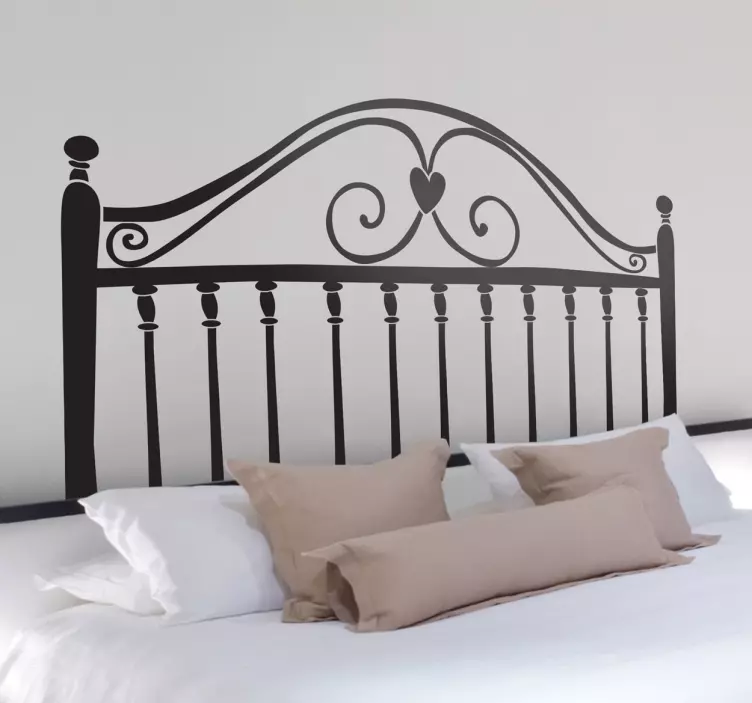 Heart Bar Headboard Wall Decal - TenStickers