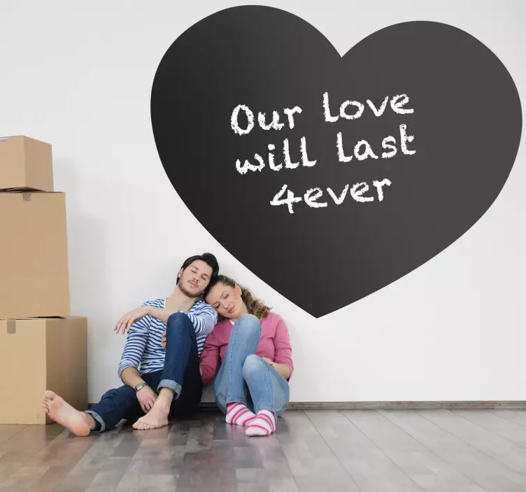 Heart Chalkboard Sticker for you - TenStickers