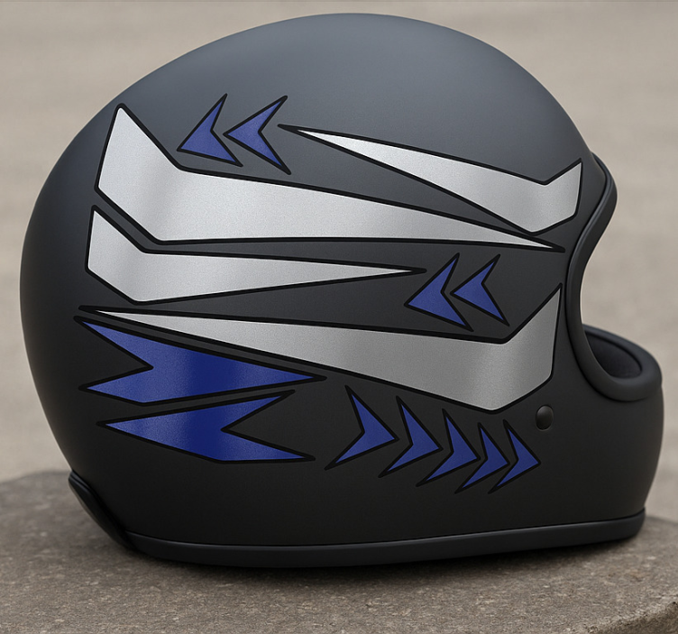 Helmet graphic design motorcycle sticker - TenStickers