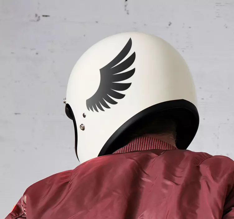 Helmet Wings motorcycle decal - TenStickers