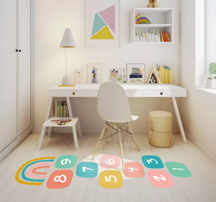  Hopscotch rainbow floor vinyl sticker - TenStickers