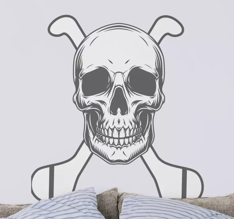 Hurling Skull wall sticker - TenStickers