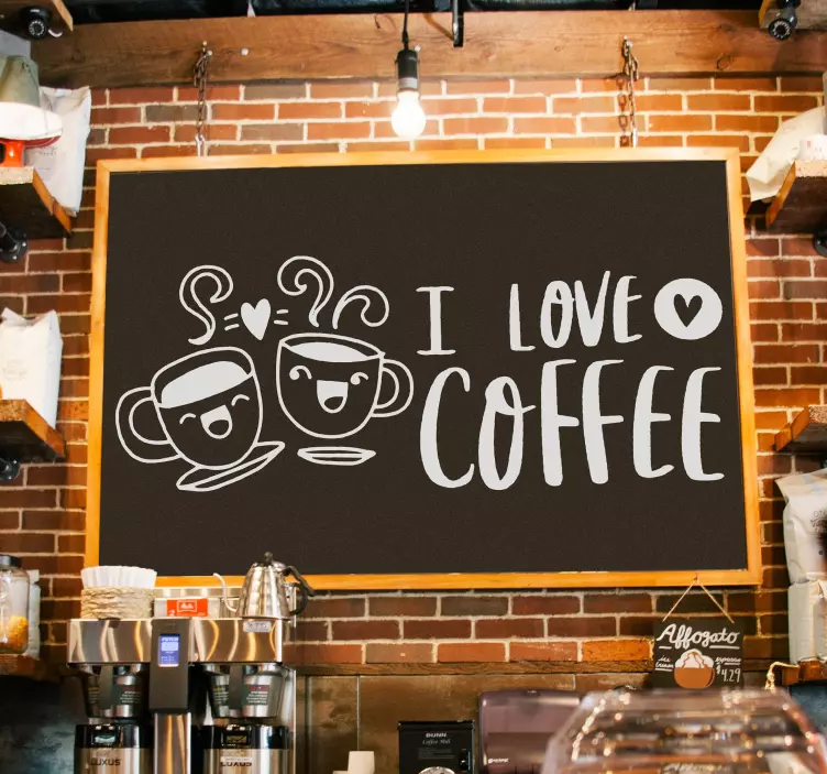 I ADORE COFFEE cuisine wall sticker - TenStickers