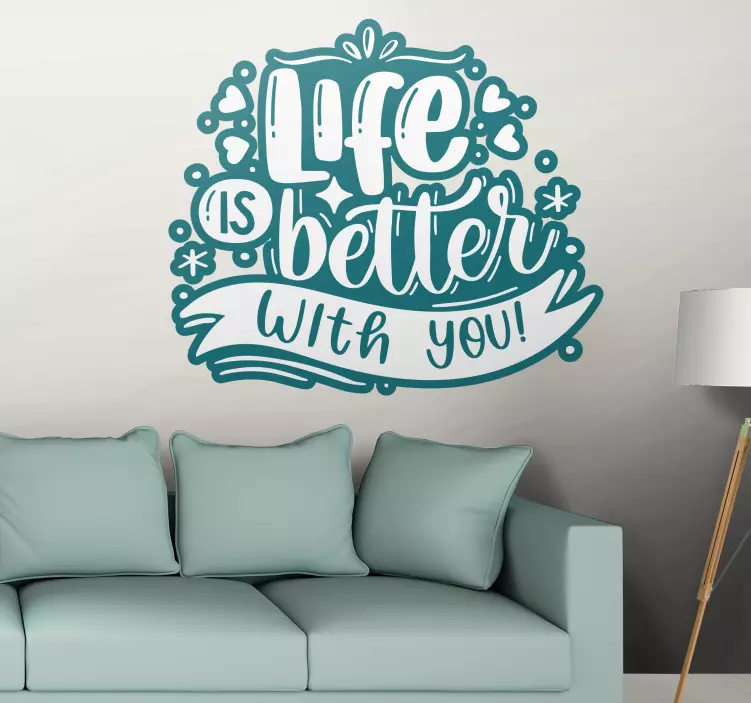 Inspirational Text Design quote sticker - TenStickers