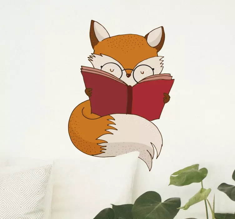 Intellectual fox head wild animal decal - TenStickers