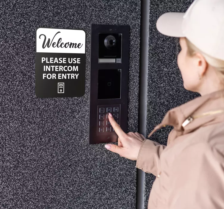 Intercome vinyl sign sticker - TenStickers