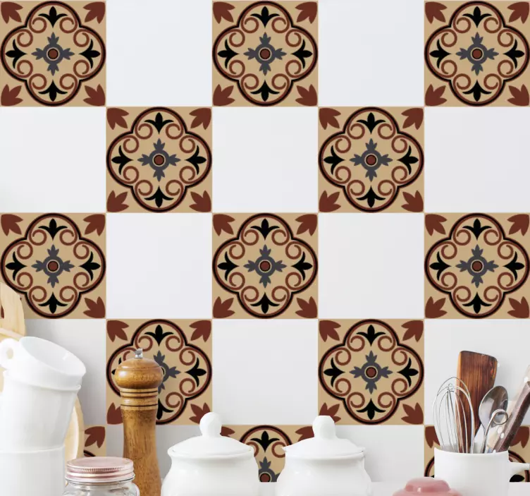 Intricate Ornate Pattern tile sticker - TenStickers