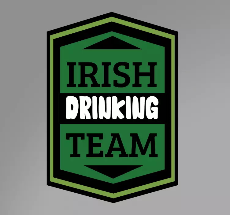 Irish drinking team car sticker - TenStickers