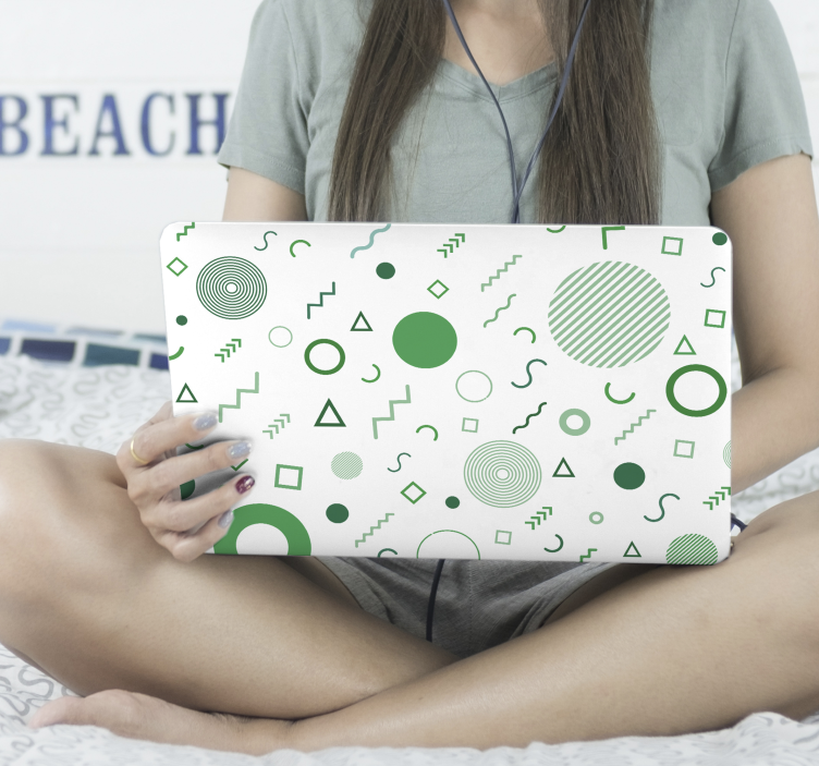 Irregular memphis forms for laptop skin - TenStickers