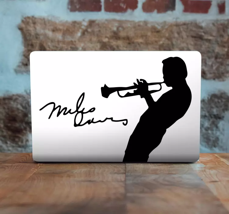 Jazz Musician Silhouette laptop skin - TenStickers
