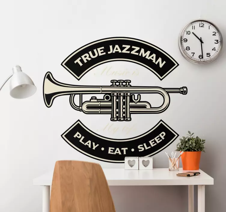Trumpet emblem vinyl sticker - TenStickers