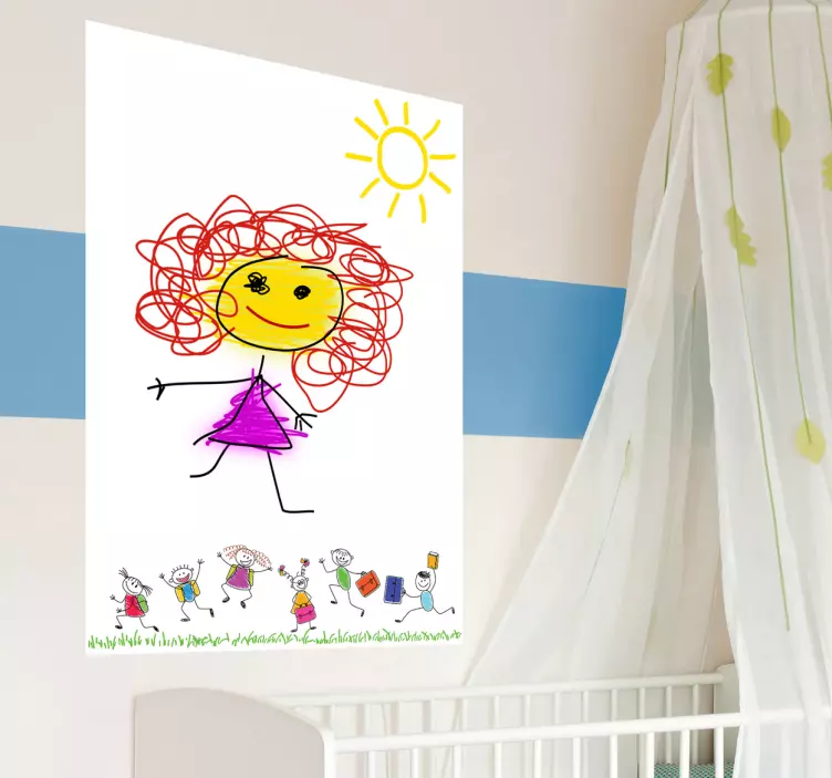 Jumping Children Whiteboard Sticker - TenStickers