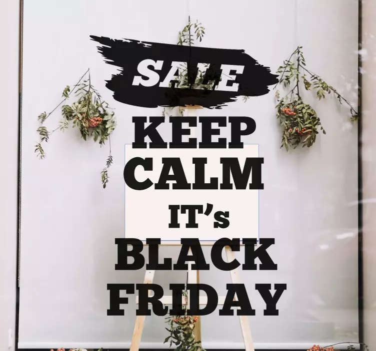 Keep calm, It's Black Friday window sticker - TenStickers