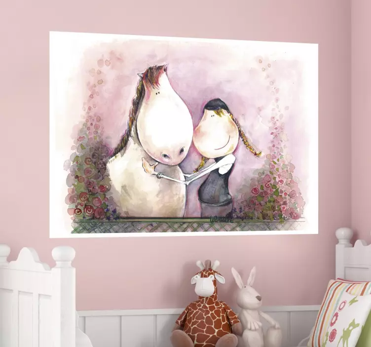 Kids I Love My Horse Wall Mural - TenStickers