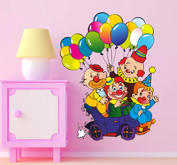 Kids Stickers Clowns and Balloons - TenStickers