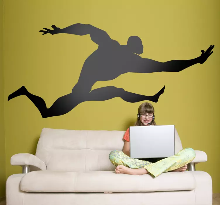 Kids Super Jumper Wall Decal - TenStickers