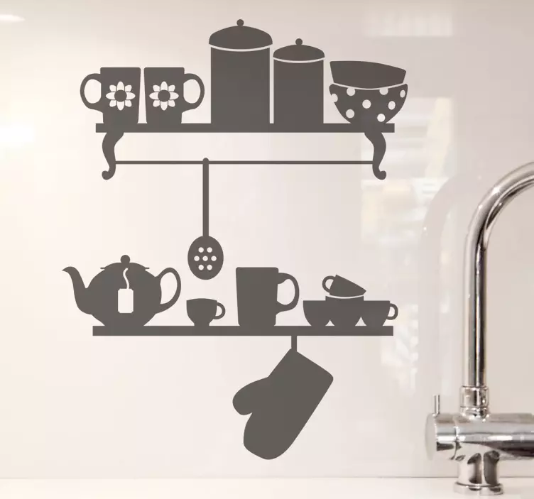 Kitchen Shelves Wall Sticker - TenStickers