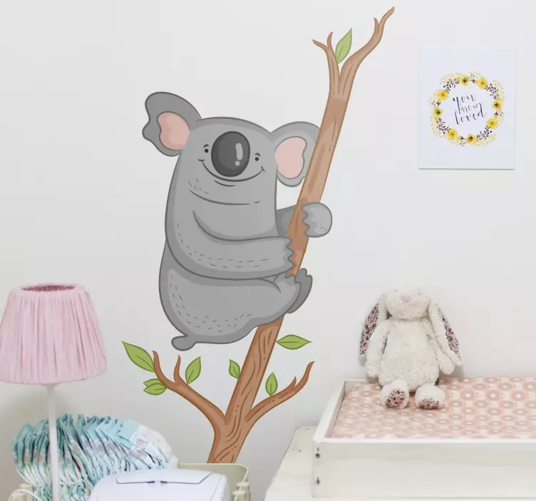 Koala branch illustration sticker - TenStickers