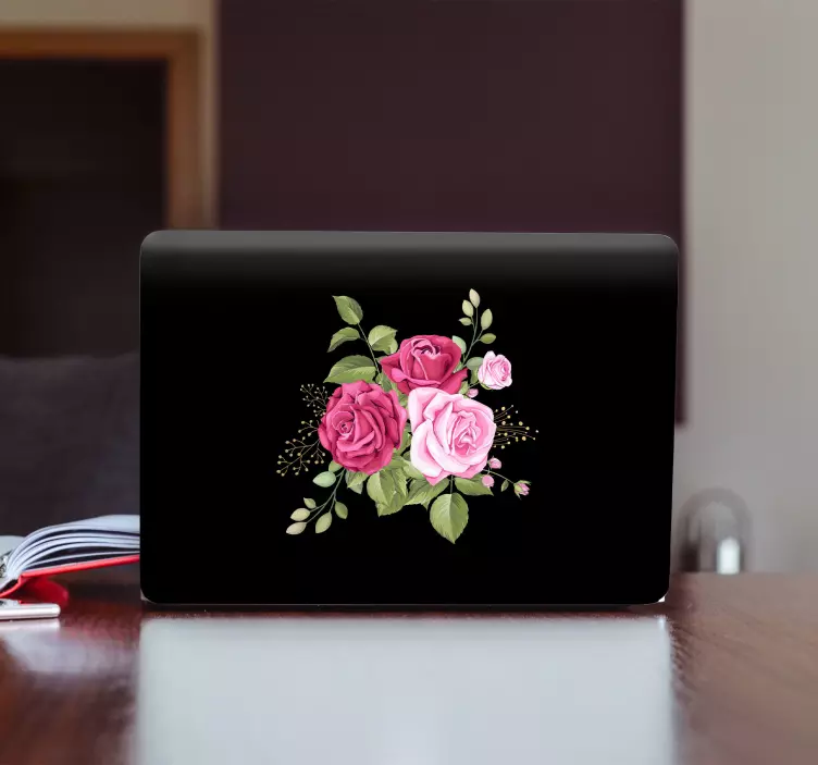 Laptop skin rose flower design - TenStickers