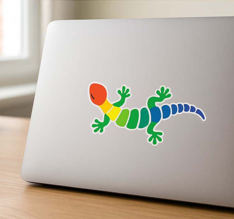 Laptop sticker colorful gecko design - TenStickers