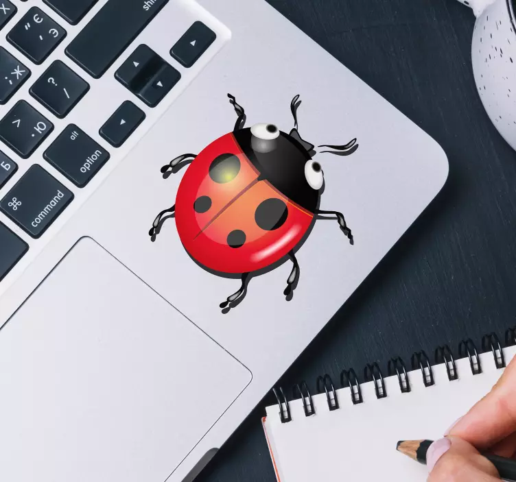 Laptop sticker ladybug design - TenStickers