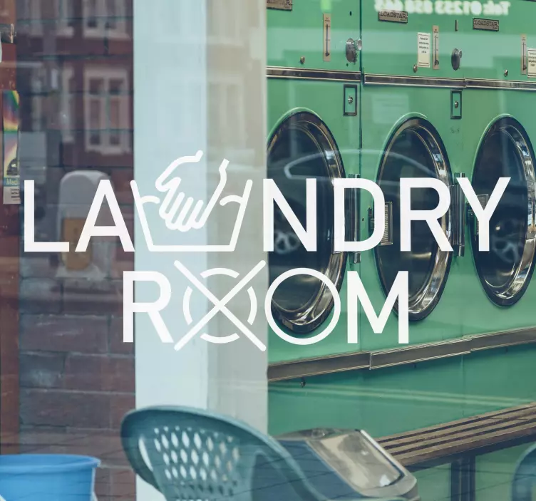 Laundry room Shop Window Sticker - TenStickers