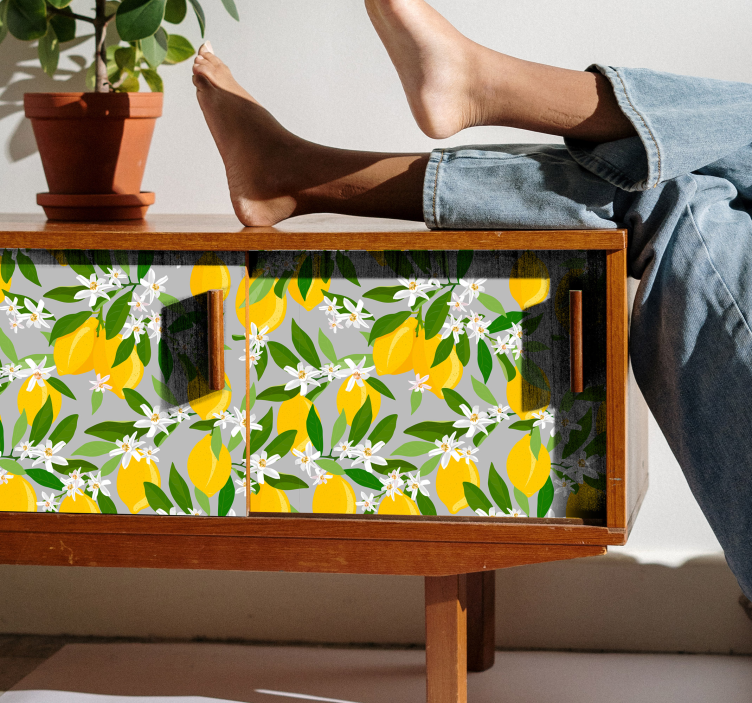 Lemon tree furniture vinyl sticker - TenStickers