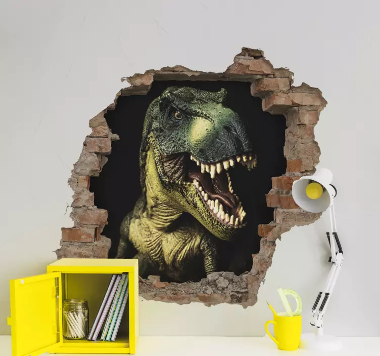 Lenticular 3d dinosaur wall sticker - TenStickers