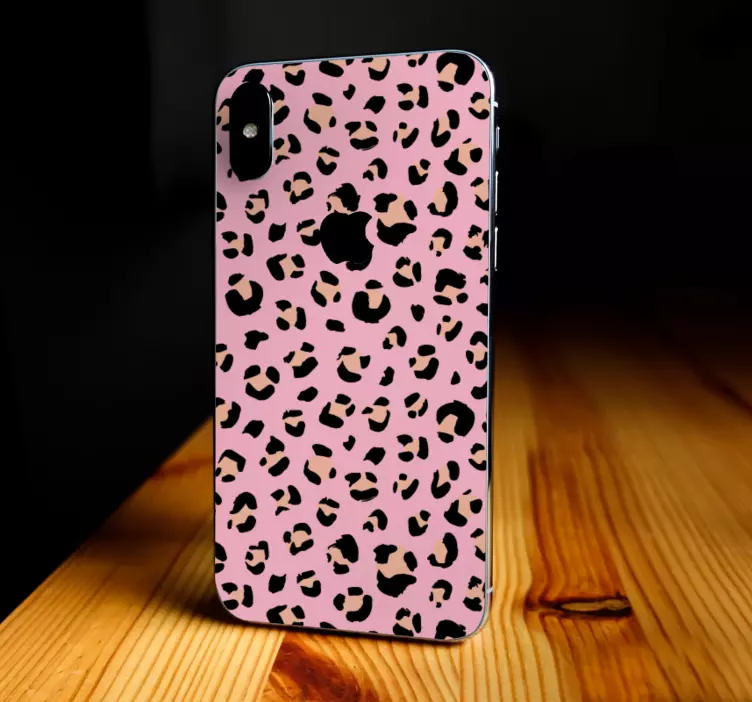 Leopard Spot Cover iPhone sticker - TenStickers