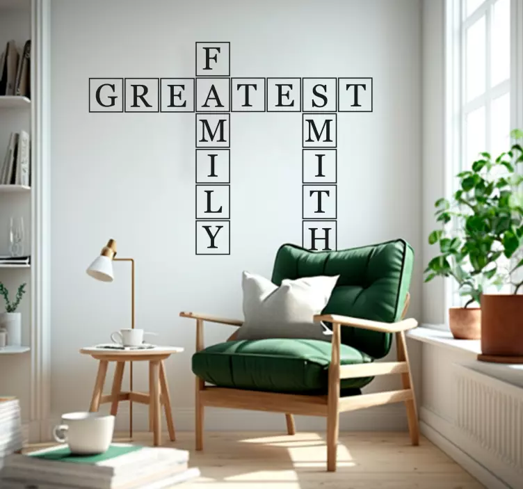 Letter Block Family Name custom sticker - TenStickers