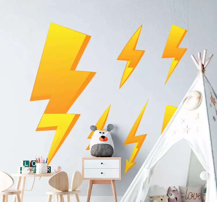 Lightning  wall vinyl sticker - TenStickers