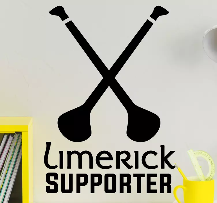 Limerick supporter Hurling wall decal - TenStickers