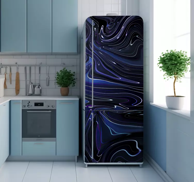 Liquid texture fridge sticker - TenStickers