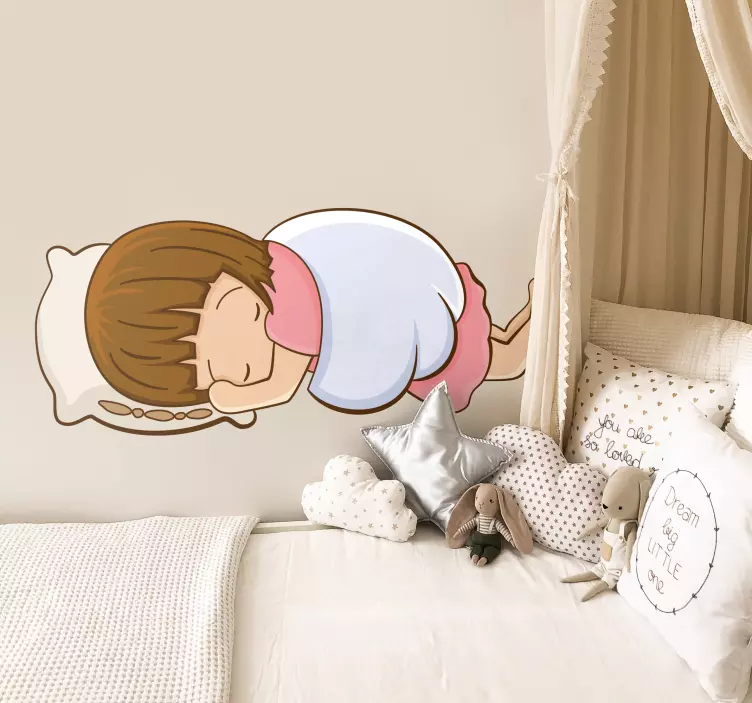 Little Angel Sleeping Sticker - TenStickers