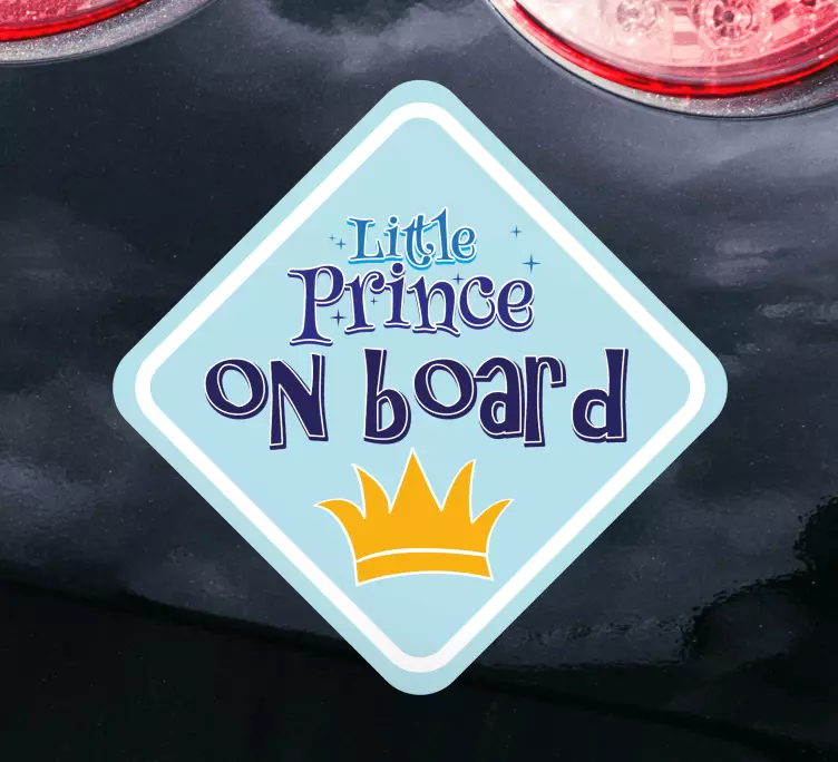 Little prince on board baby on board sticker - TenStickers