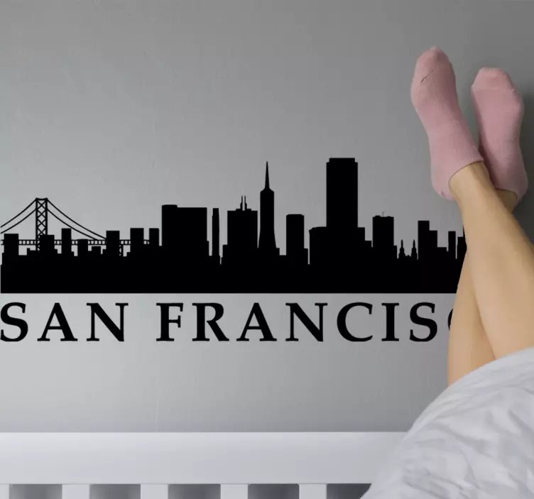 Location sticker san francisco city skyline - TenStickers