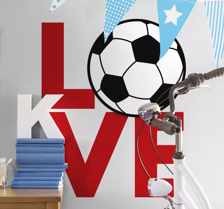 Love Football Home Wall Sticker - TenStickers