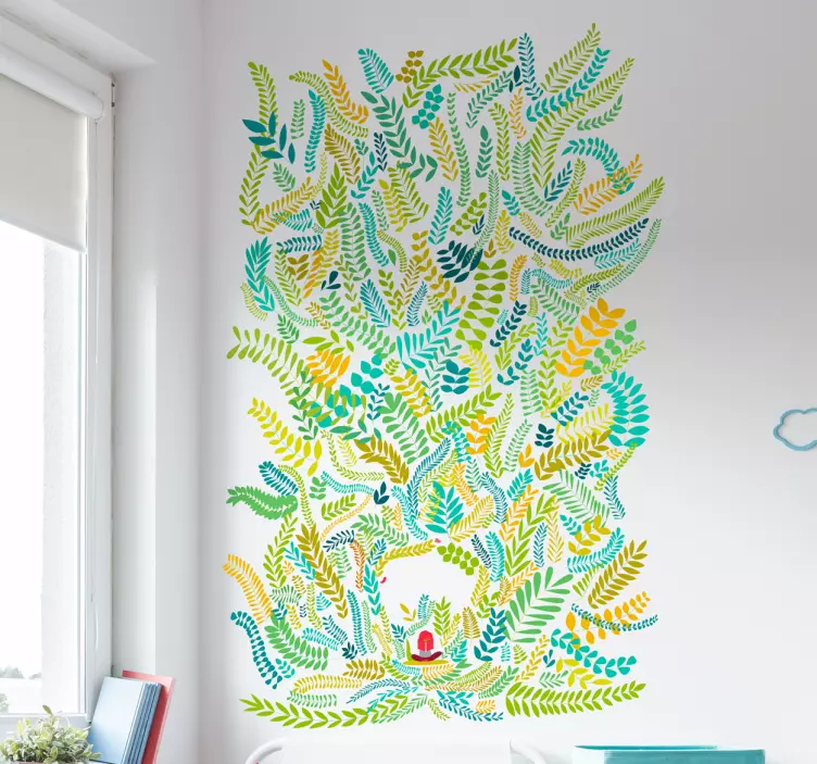 Lush Leaf Arrangement plant sticker - TenStickers