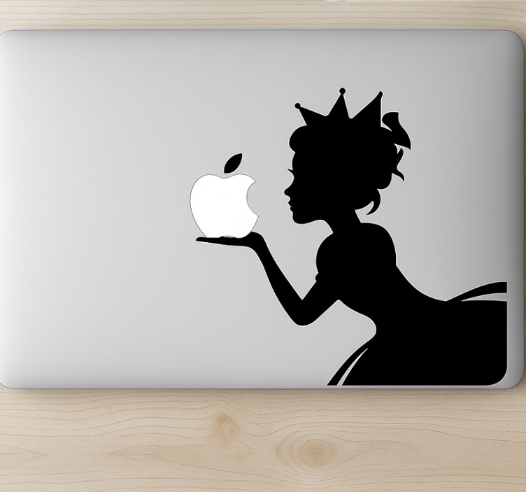Macbook princess Laptop sticker - TenStickers