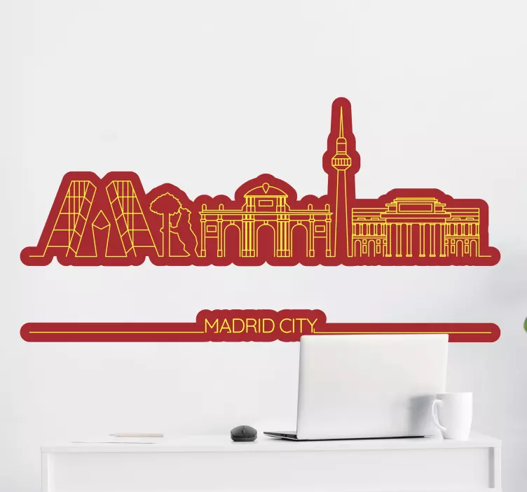 Madrid city skyline vinyl decal - TenStickers