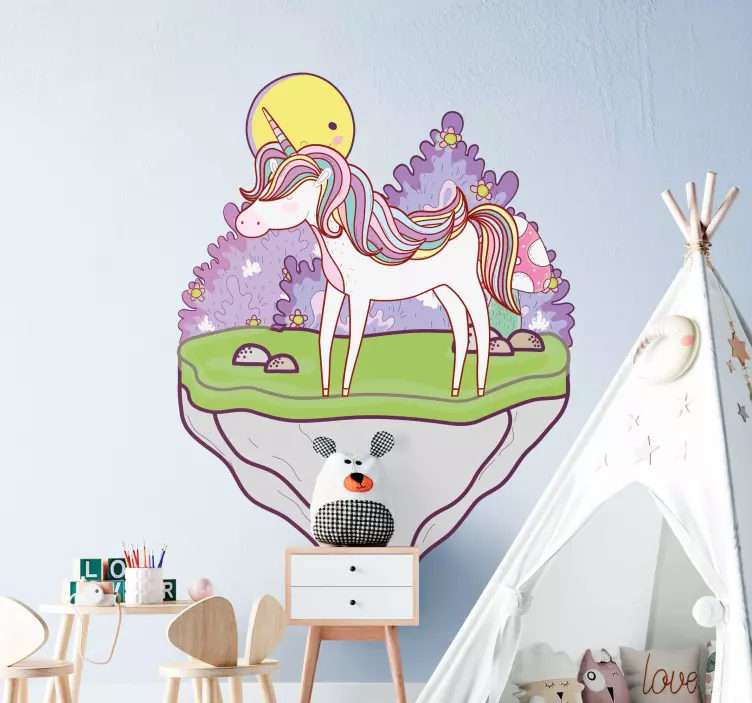 Magical Unicorn Scene pet wall art - TenStickers