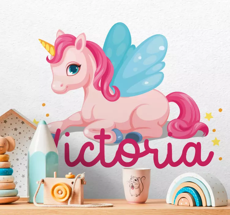 Magical custom unicorn wall stickers for kid - TenStickers
