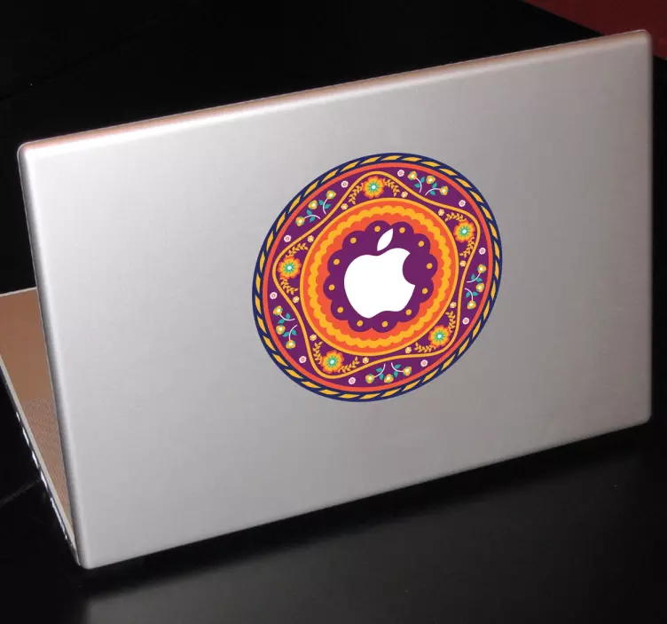 Mandala Floral MacBook Sticker - TenStickers