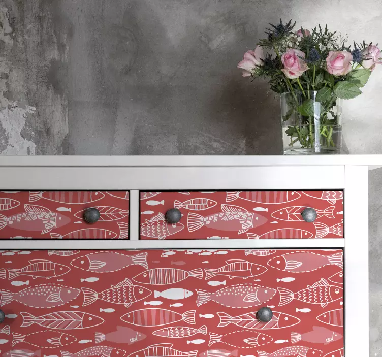 Many fish under sea (furniture) furniture decal - TenStickers