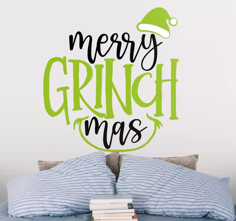 Merry grinchmas original design Christmas decal - TenStickers