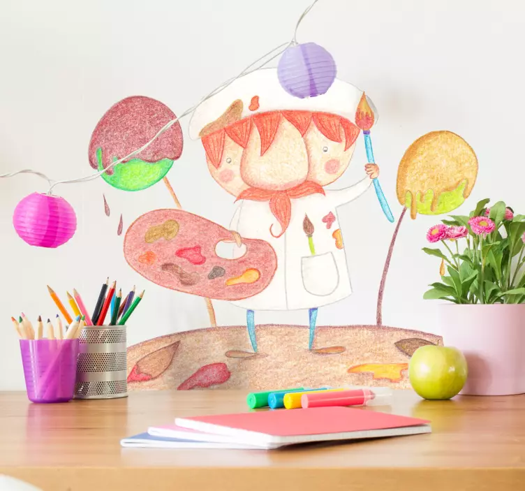 Messy Artist Kids Sticker - TenStickers