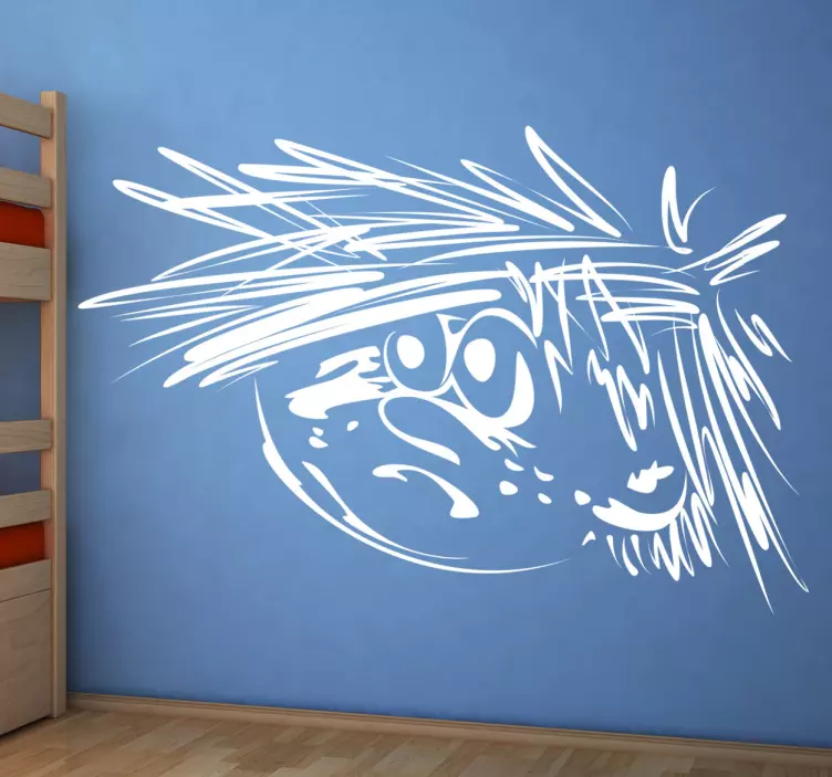 Messy Hair Teen Wall Sticker - TenStickers
