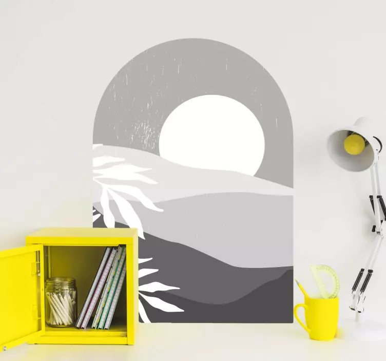 Minimalist Mountain Landscape nature wall sticker - TenStickers