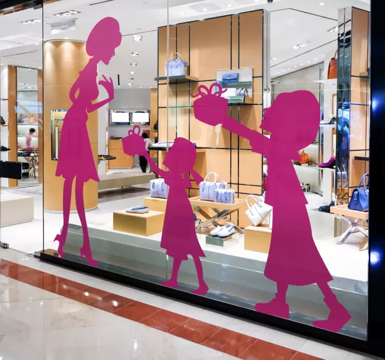 Mother & Daughters Wall Sticker - TenStickers